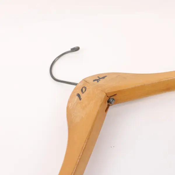 Lot of 5 Wooden Suit Hangers Closet Organization