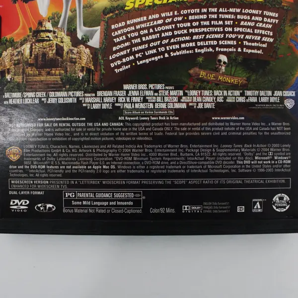 Looney Tunes Back in Action The Movie Brendan Fraser Jenna Elfman Steve Martin 