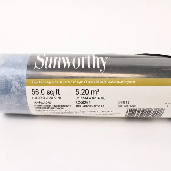 Sunworthy CS8254 Gray Blue Marble Prepasted Vinyl Wallpaper 56 Sq Ft