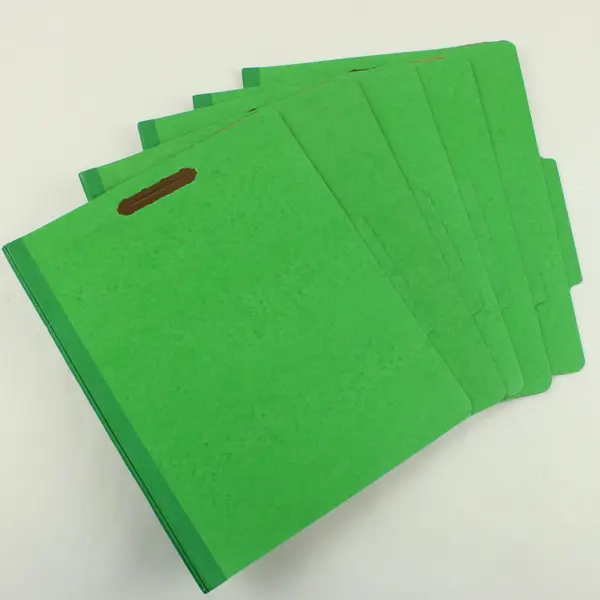 Lot of 5 Smead C402-5A-2D-GN Fastener Folders Letter Lime Green