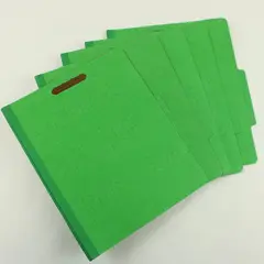 Lot of 5 Smead C402-5A-2D-GN Fastener Folders Letter Lime Green