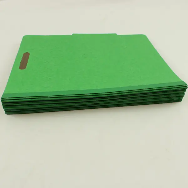 Lot of 5 Smead C402-5A-2D-GN Fastener Folders Letter Lime Green