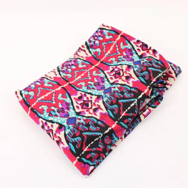 White Mark Women's Small Pencil Skirt Pink Purple Blue Vibrant Print