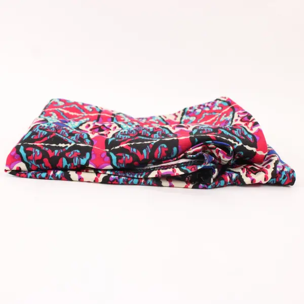 White Mark Women's Small Pencil Skirt Pink Purple Blue Vibrant Print