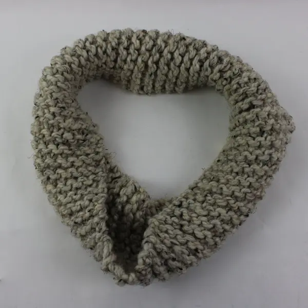 Cream Speckled Chunky Knit Infinity Scarf