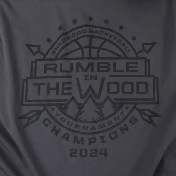Sport-Tek Sherwood Basketball Tournament 2024 Gray Men's T-Shirt Small