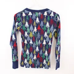 Hanna Andersson Women's XS Multicolor Christmas Tree Pajama Top