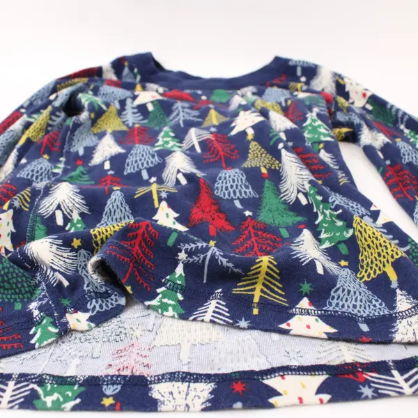 Hanna Andersson Women's XS Multicolor Christmas Tree Pajama Top