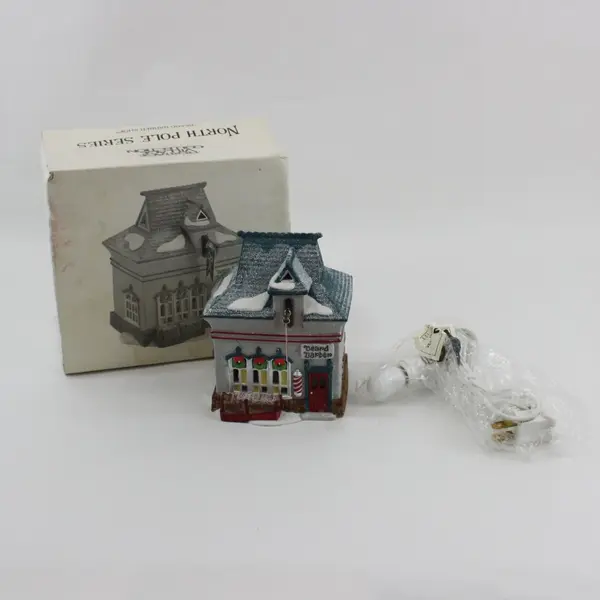 Department 56 North Pole Beard Barber Shop #56340 Retired w/ Original Box