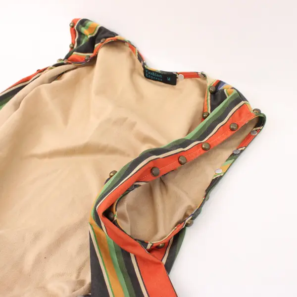 Fashion Express Women's Medium Multicolor Southwestern Fringe Vest