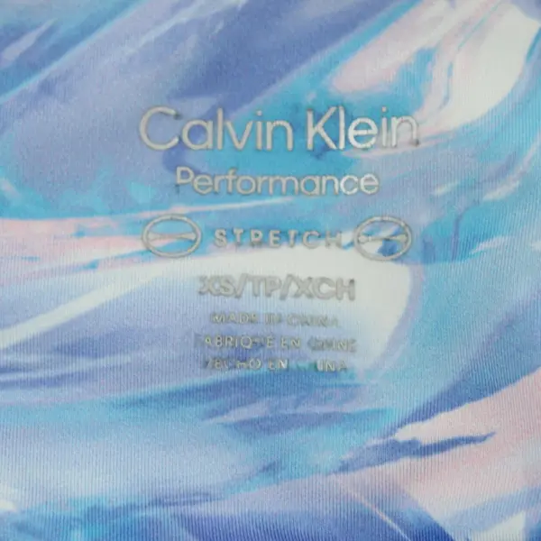 Calvin Klein Performance Women's XS Blue Pink Swirl Leggings