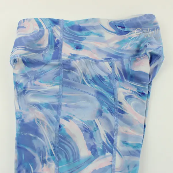 Calvin Klein Performance Women's XS Blue Pink Swirl Leggings