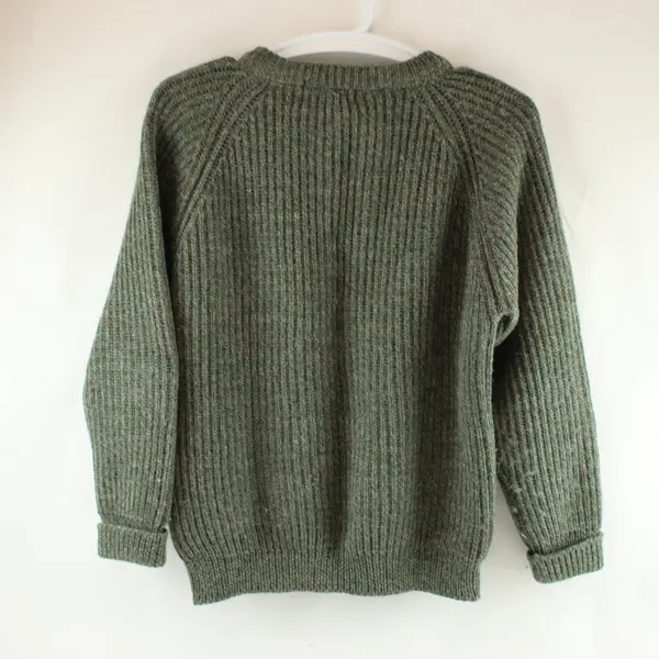 Vintage Handcraft Ltd Men's Large Green Marled Wool Knit Sweater