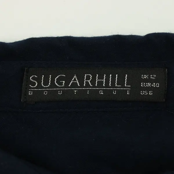 Sugarhill Women's Size 6 Western Button-Up White Navy Nautical Bird FLAW