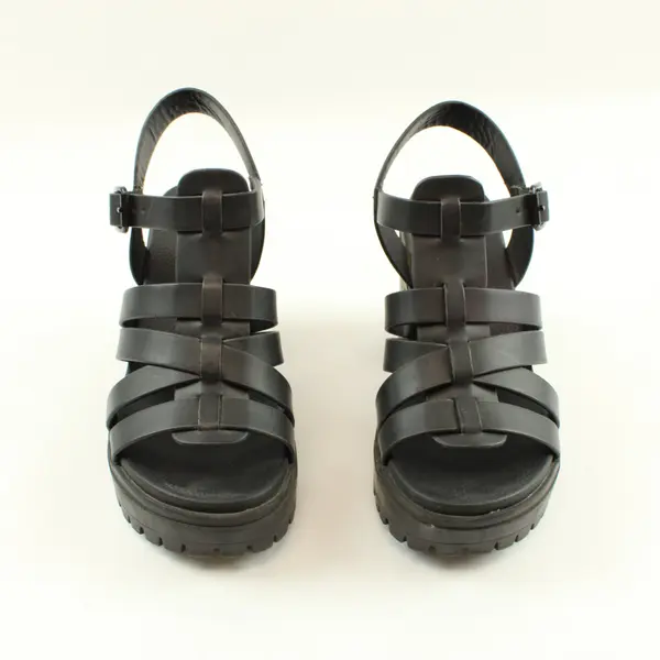 MIA M11841MG/CLARE Women's Strappy Platform Heels Black Size 6M