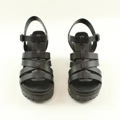 MIA M11841MG/CLARE Women's Strappy Platform Heels Black Size 6M