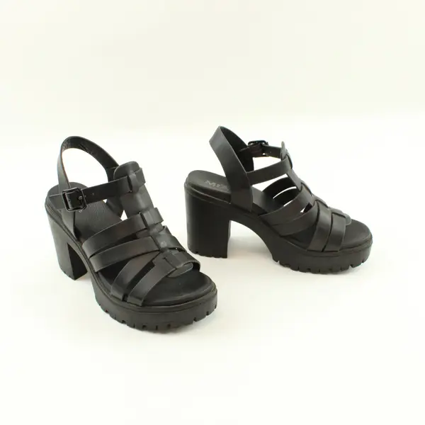 MIA M11841MG/CLARE Women's Strappy Platform Heels Black Size 6M