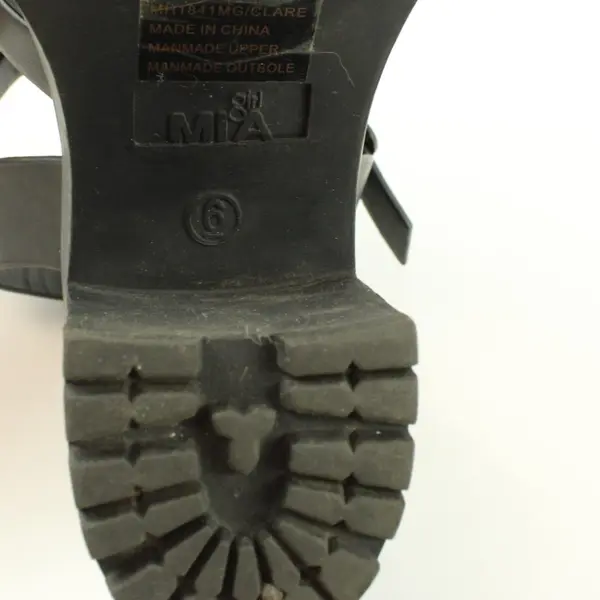 MIA M11841MG/CLARE Women's Strappy Platform Heels Black Size 6M