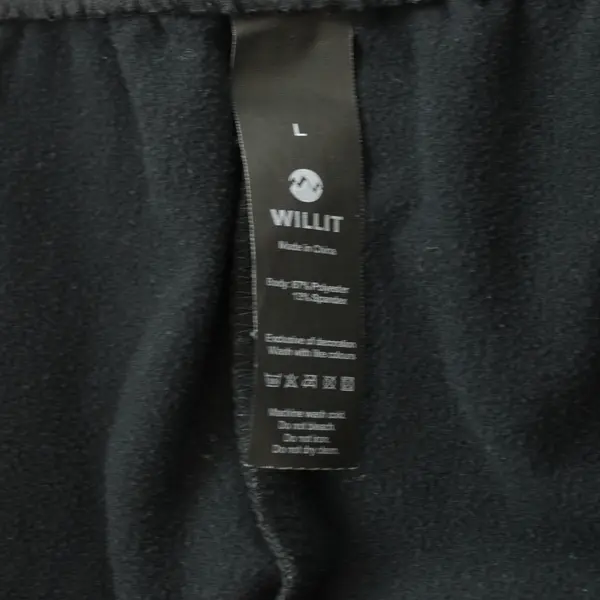 Willit Women's Large Black Straight-Leg Jogger Pants