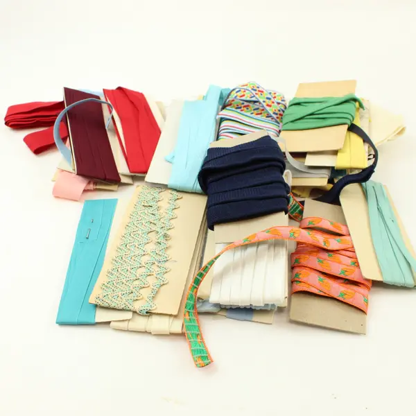 Lot of 26 Assorted Bias Tape Seam Binding Sewing Trim Strips