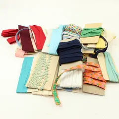 Lot of 26 Assorted Bias Tape Seam Binding Sewing Trim Strips