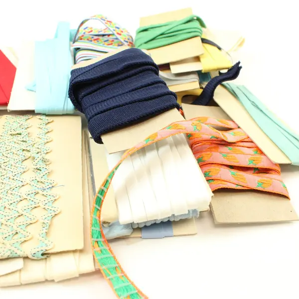 Lot of 26 Assorted Bias Tape Seam Binding Sewing Trim Strips