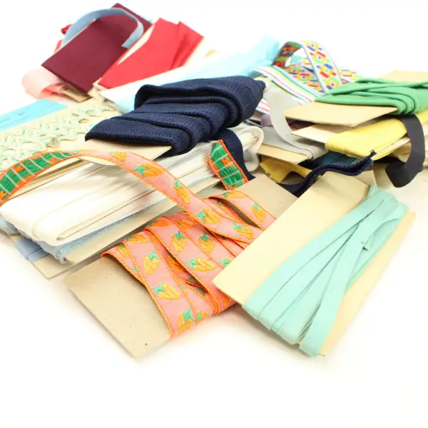 Lot of 26 Assorted Bias Tape Seam Binding Sewing Trim Strips