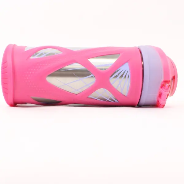 ZULU Echo Kids Water Bottle Pink Leakproof Flip Straw Silicone Sleeve