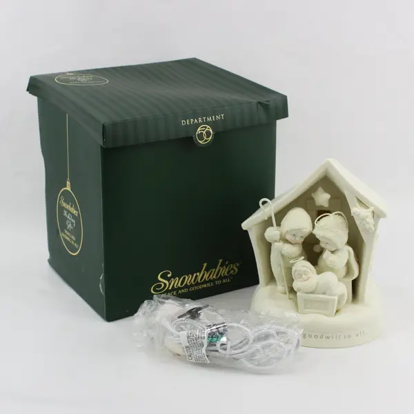 2003 Dept 56 Snowbabies Nativity Peace And Goodwill To All 69344 Artist Signed 
