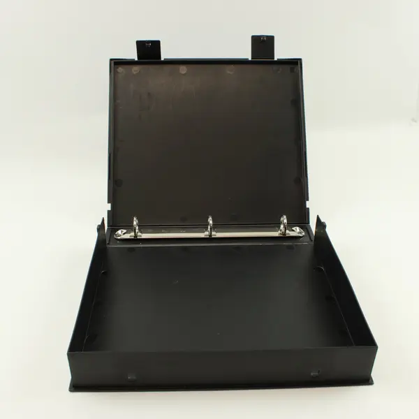 PerforeMore Black 3-Ring 1-Inch Binder Snap Closure Case 12.25 x 11.75