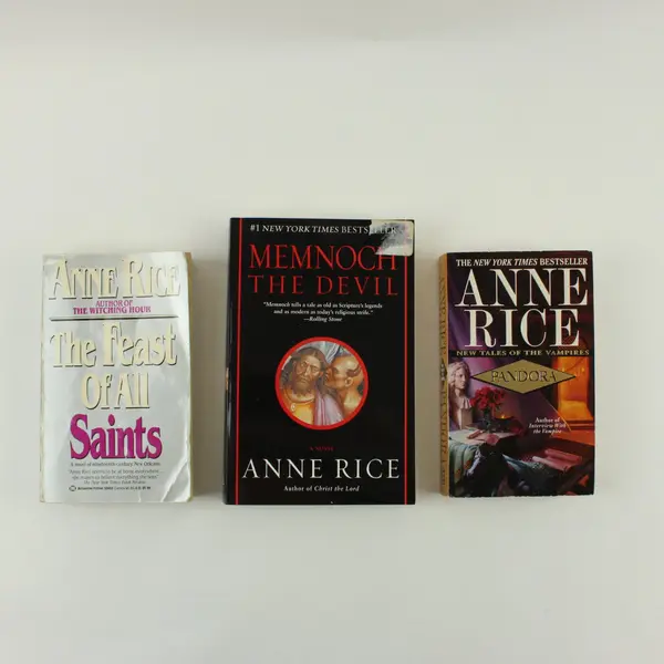 Lot of 3 Anne Rice Paperback Novels 1991 1999 & 2008 Good Condition