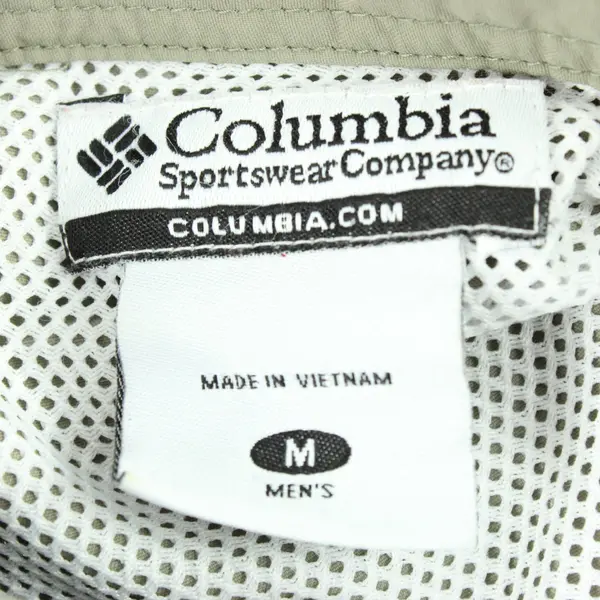 Columbia 003299-005-1030 Men's M Beige UPF30 LS Fishing Button-Down Flawed