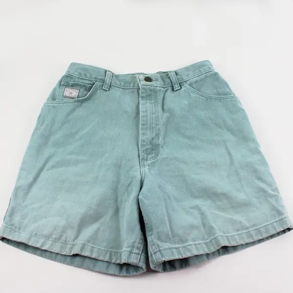 Wrangler Women's High-Rise Shorts Light Teal Size 10