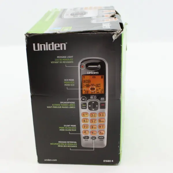Uniden D1680-4 Digital Answering System Home Phone Base Handset