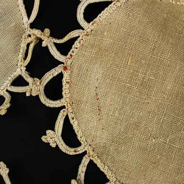 Handmade Crochet Lace Doily Tablecloth Placemat Beige Floral 15.5x15.5