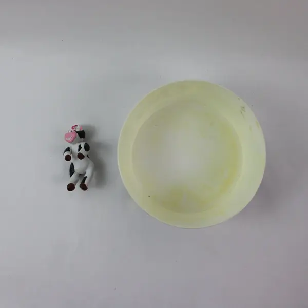 Chex Cow Print Ceramic Bowl with Cow Figurine 5.5 Inch