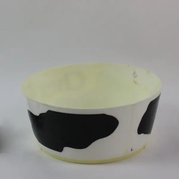 Chex Cow Print Ceramic Bowl with Cow Figurine 5.5 Inch