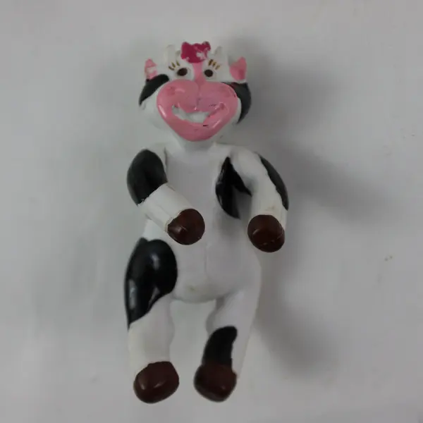 Chex Cow Print Ceramic Bowl with Cow Figurine 5.5 Inch