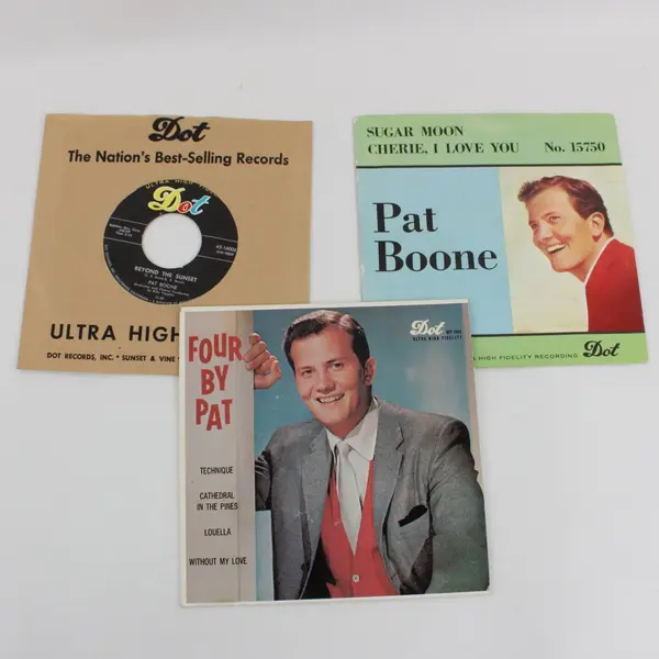 Lot of 3 Pat Boone Dot 7-Inch Vinyl Records