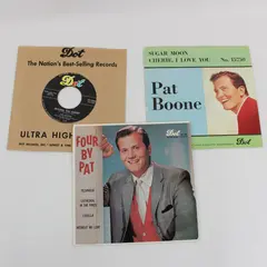 Lot of 3 Pat Boone Dot 7-Inch Vinyl Records