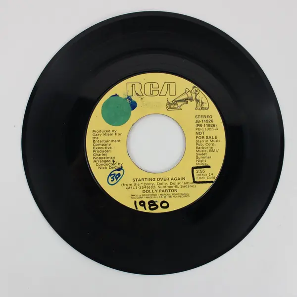 Lot of 2 Dolly Parton RCA 7" Vinyl Records 