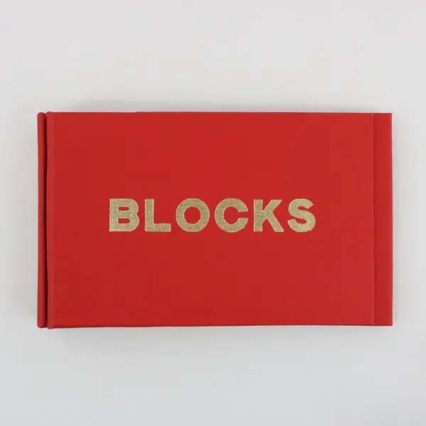 Vintage Red Hardcover Plate Block Stamp Album Empty