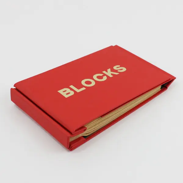 Vintage Red Hardcover Plate Block Stamp Album Empty