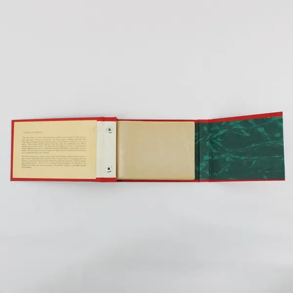 Vintage Red Hardcover Plate Block Stamp Album Empty