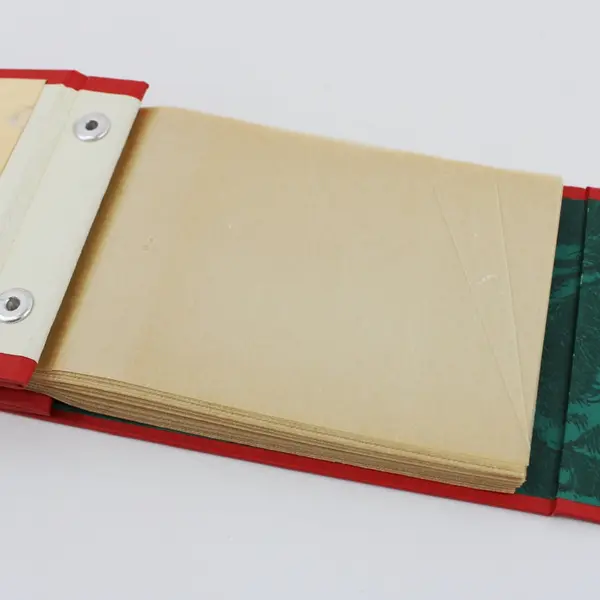 Vintage Red Hardcover Plate Block Stamp Album Empty