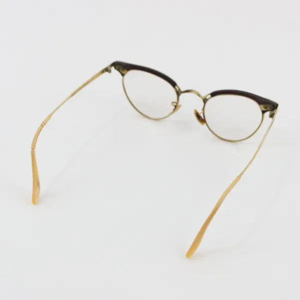 MCM Bausch & Lomb Browline Cat Eye Eyeglasses 1/10 12KGF Frames For Collectors