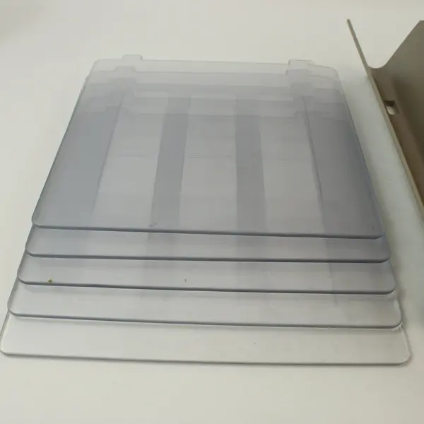 Lot of 3 Card Index File Trays with 5 Separators Plastic Organizer