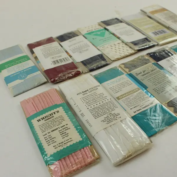 Lot of 14 Vintage Sewing Trims Bias Tape Seam Binding Hem Tape Rick Rack Braid