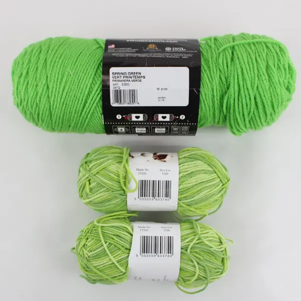 3 Green Yarn Skeins Red Heart Super Saver James C. Brett Cotton On