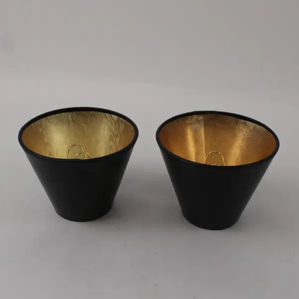 Set of 2 Black Tapered Lamp Shades